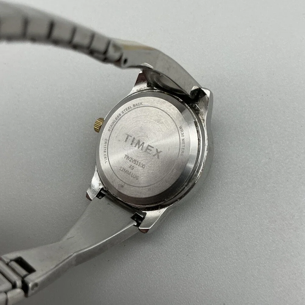 Timex Indiglo Womens Watch 25mm Gold Silver Two Tone Bracelet New Battery